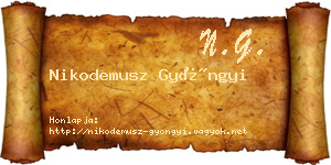 Nikodemusz Gyöngyi névjegykártya