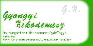 gyongyi nikodemusz business card